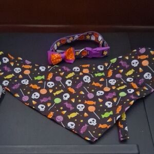 Halloween Dog Bandana and Collar Set